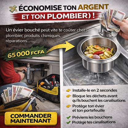 🍅 Filtre d’Évier Inox Suspendu – La Solution Maline pour une Cuisine Propre