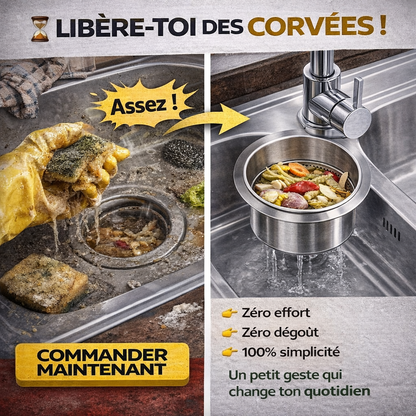 🍅 Filtre d’Évier Inox Suspendu – La Solution Maline pour une Cuisine Propre