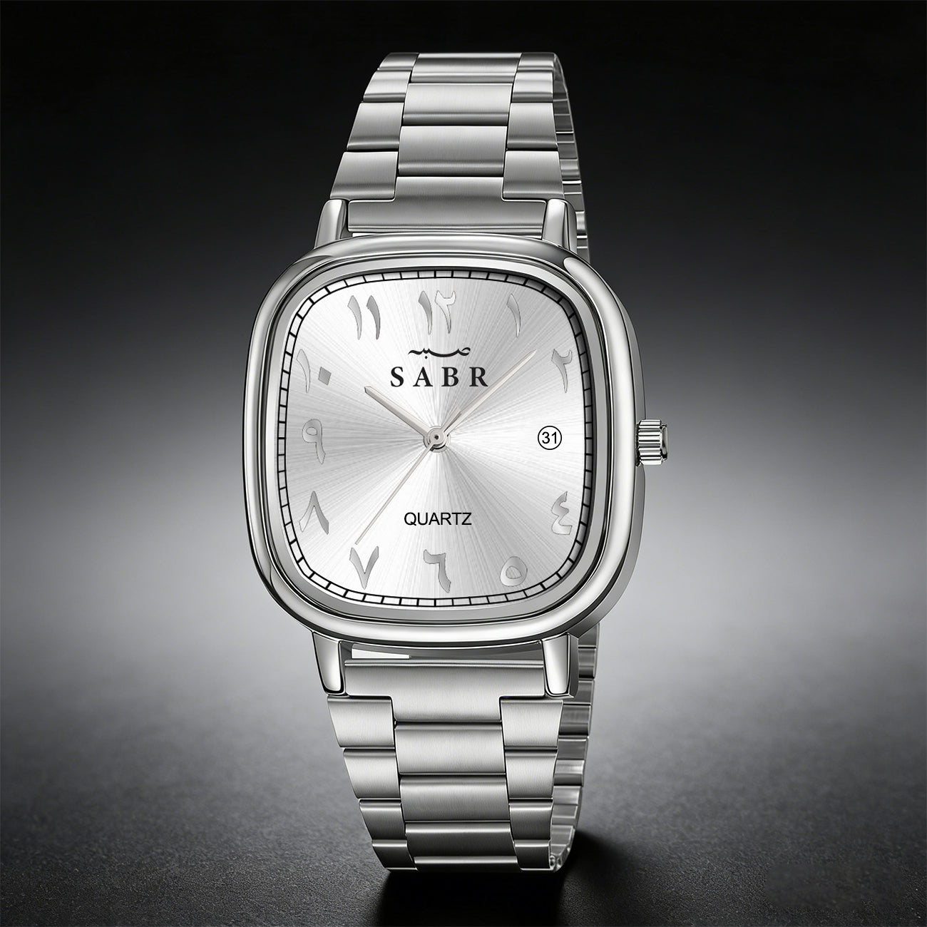 Montre SABR™ Prestige – Montre élégante avec chiffres arabes et bracelet acier