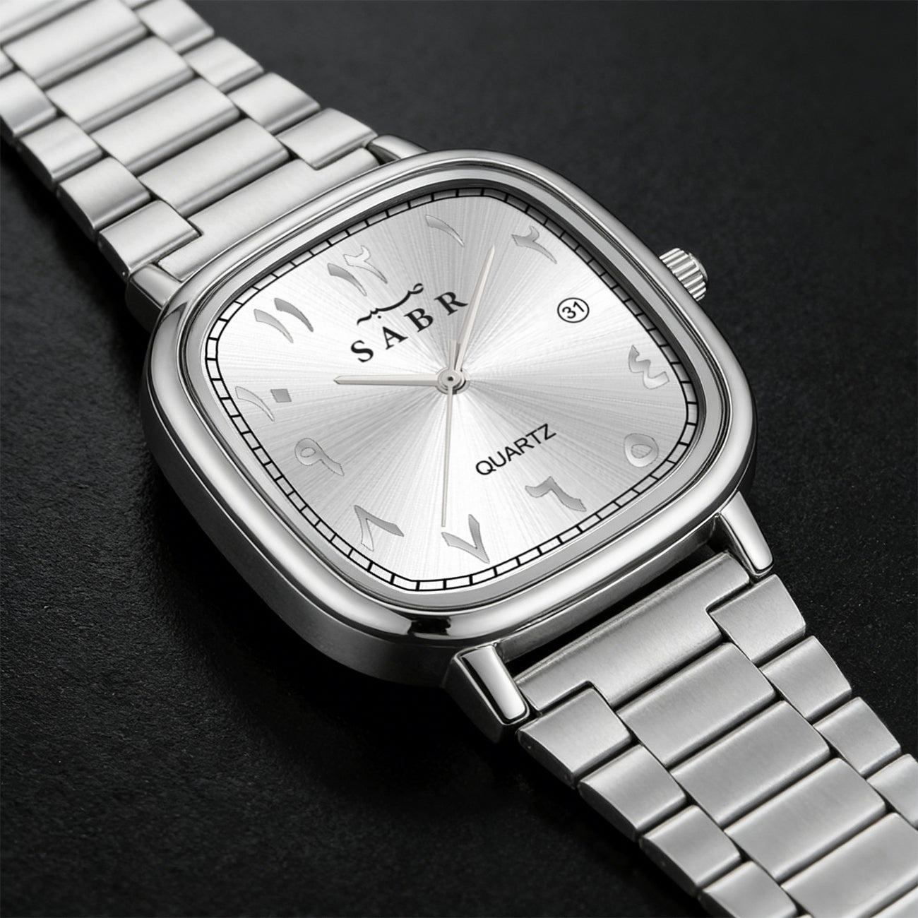 Montre SABR™ Prestige – Montre élégante avec chiffres arabes et bracelet acier