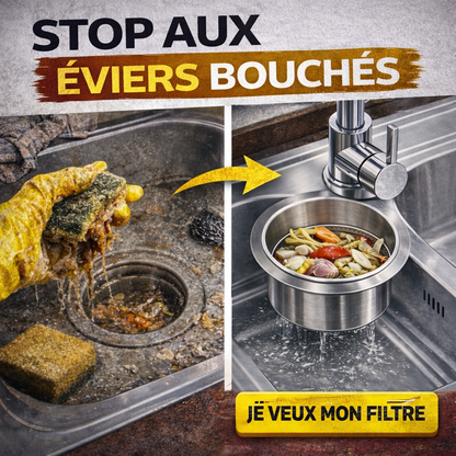 🍅 Filtre d’Évier Inox Suspendu – La Solution Maline pour une Cuisine Propre