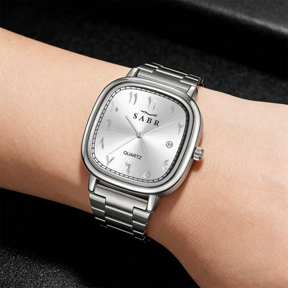 Montre SABR™ Prestige – Montre élégante avec chiffres arabes et bracelet acier