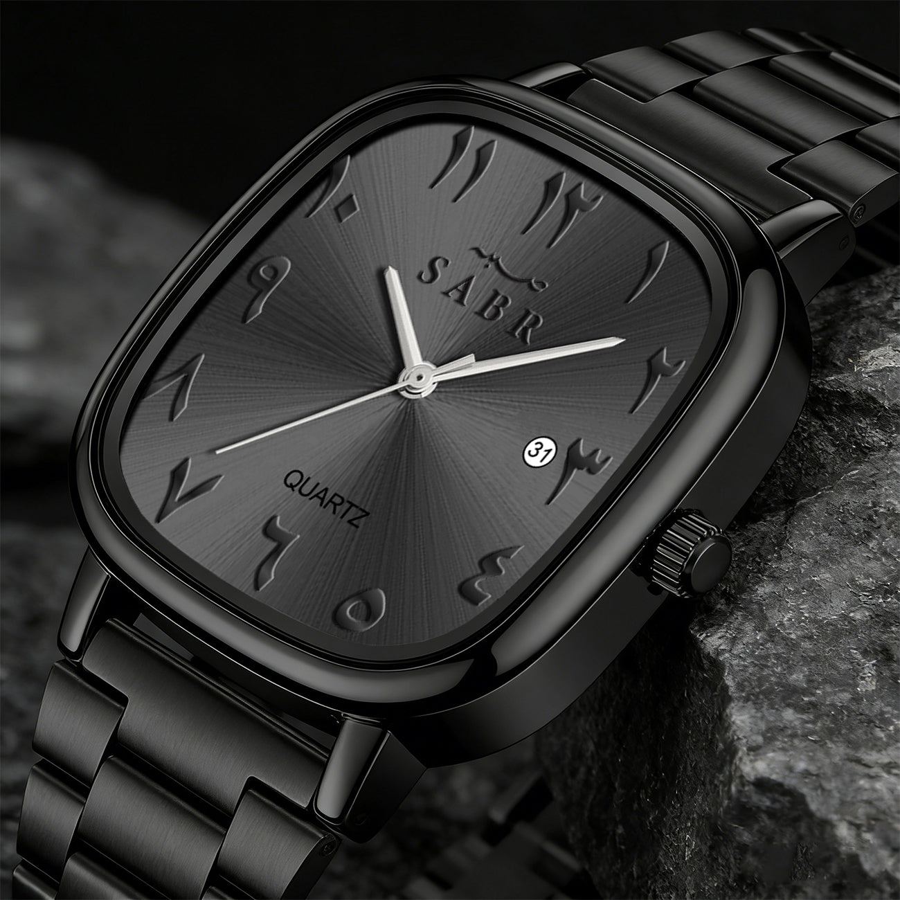 Montre SABR™ Prestige – Montre élégante avec chiffres arabes et bracelet acier