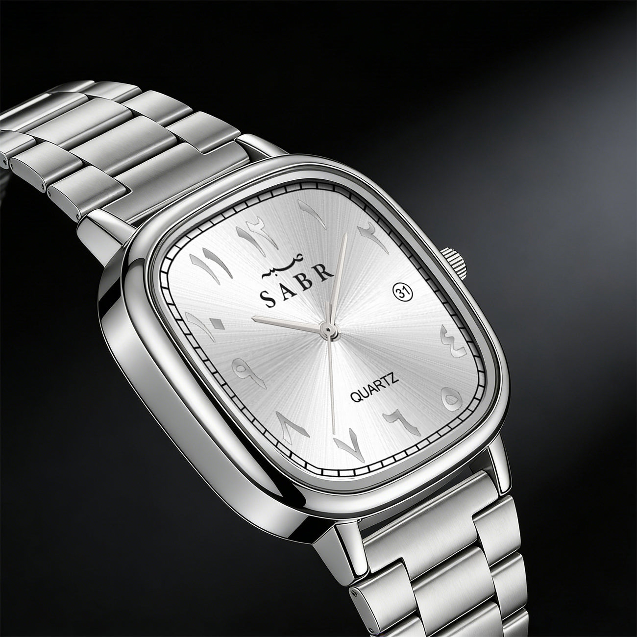 Montre SABR™ Prestige – Montre élégante avec chiffres arabes et bracelet acier