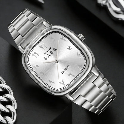 Montre SABR™ Prestige – Montre élégante avec chiffres arabes et bracelet acier