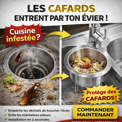 🍅 Filtre d’Évier Inox Suspendu – La Solution Maline pour une Cuisine Propre