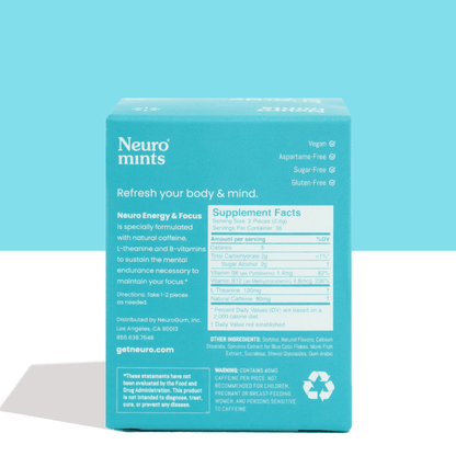Neuro Mints™ | Sugar-Free Energy & Focus Mints | Vegan & Gluten-Free